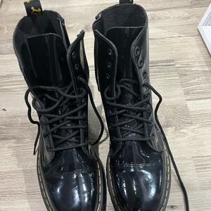 Dr. Martens Black patent Glossy Combat Boots